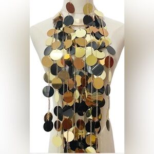 Leopard statement necklace set.